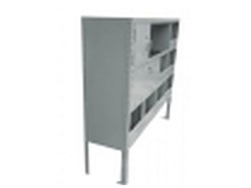 Mueble en angulo ranurado