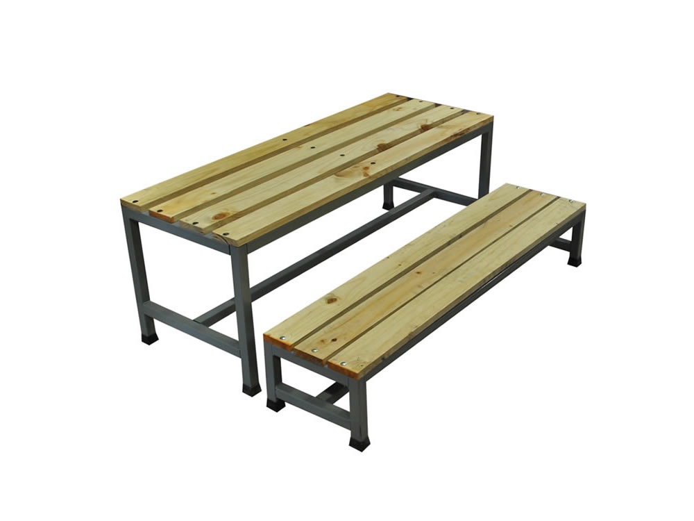 Bancas simples metal madera