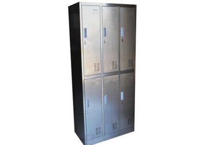 Lockers inoxidable 3 cuerpos dobles