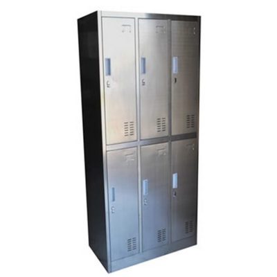 Lockers inoxidable 3 cuerpos dobles